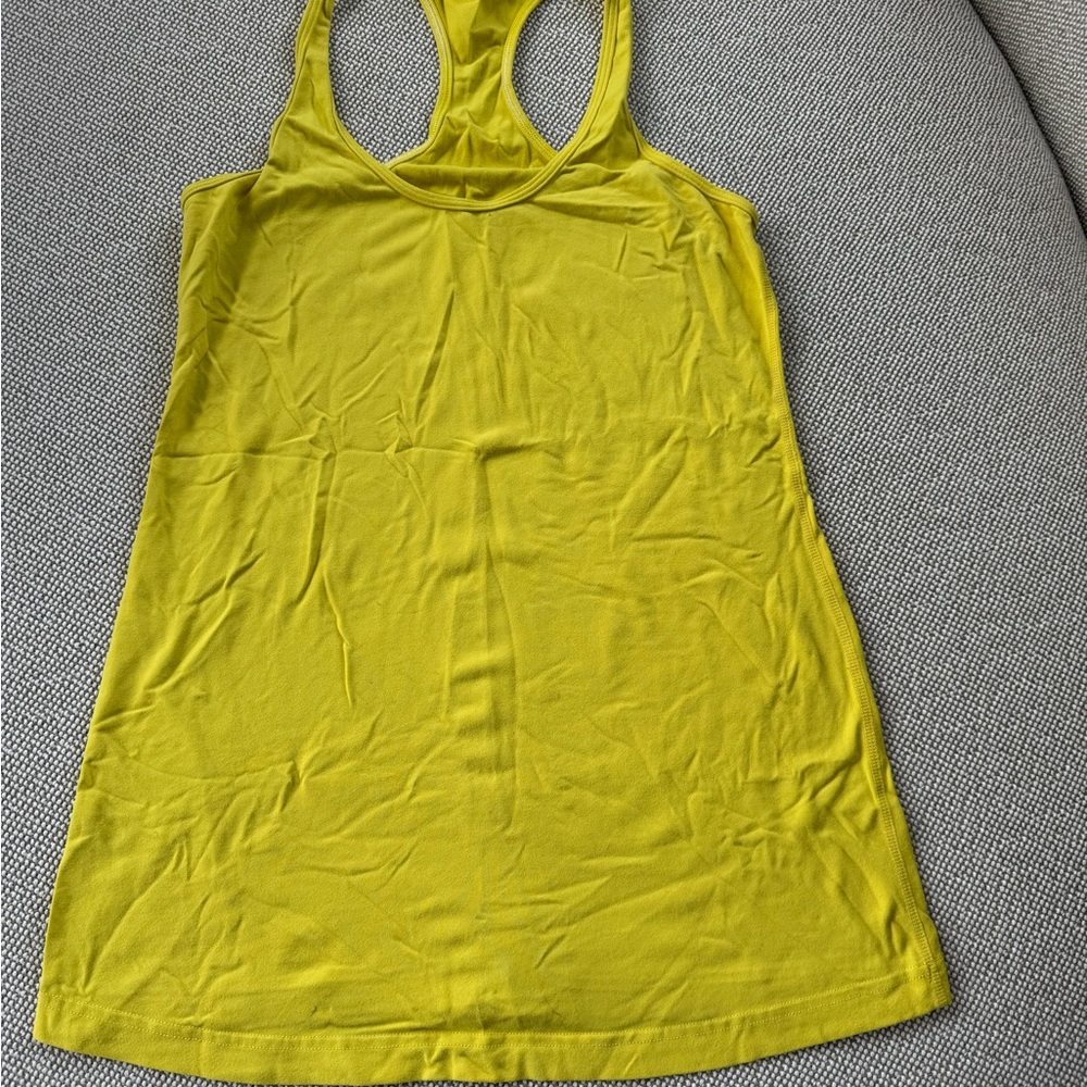lululemon athletica Yellow Racerback Tank Top - Size 6